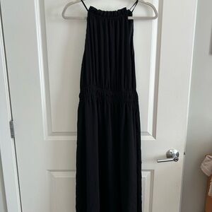 Elegant Black Halter Dress